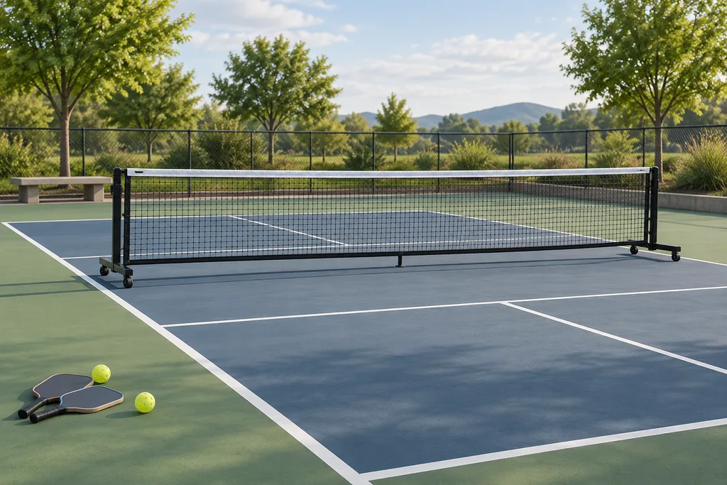 Illustration de l'article « Installer un terrain de pickleball temporaire : tennis, gymnase ou jardin »